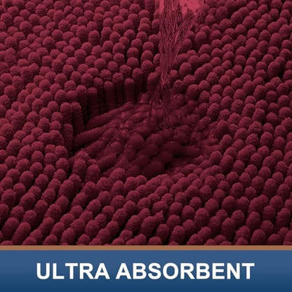 Smiry Bathroom Rugs 44X32, Luxury Chenille Extra Soft Absorbent Bath Mat