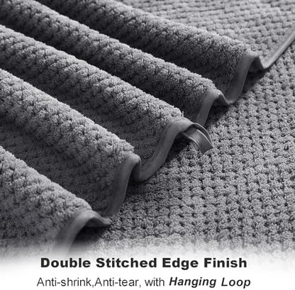 Extra Large Bath Towel Sheet Set 35x70 Inches - Oversized Highly Absorbent Towels Set,Jumbo Microfiber - Quick Dry, Lightweight,Super Soft for Bathroom,Hotel,SPA,Pack of 4 (Gray)