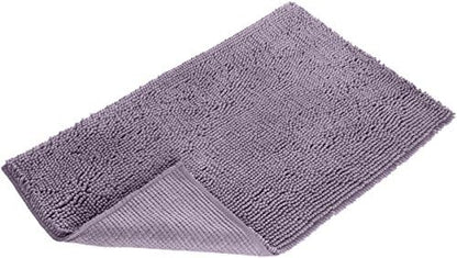 Amazon Basics Non-Slip Microfiber Absorbent Plush Shag Bathroom Rug Mat, Machine Washable, 21" x 34", Lavender (Pack of 12)