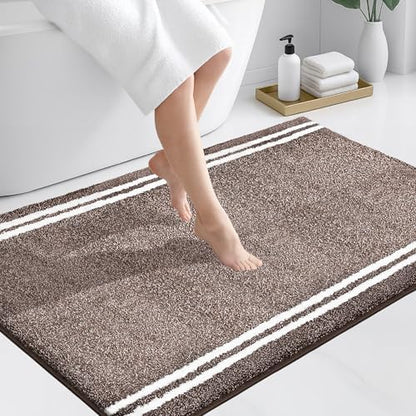 PURRUGS Bathroom Rug, Bath Mat, 30" x 46", Brown