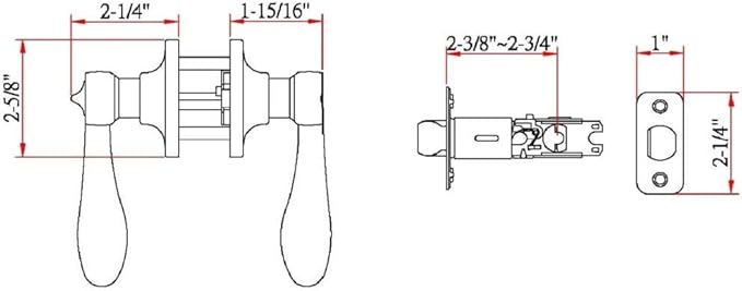 Design House 778902 Springdale Privacy Bed and Bath Door Lever Matte Black