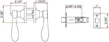 Design House 778902 Springdale Privacy Bed and Bath Door Lever Matte Black