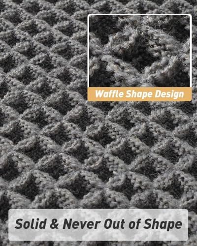 Upgraded Waffle Bath Mat Ultra Absorbent Non Slip Bathroom Mat, 24" x 36"
