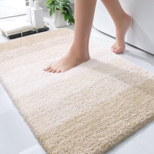 OLANLY Small Bathroom Rugs 35x16, Extra Soft Absorbent Microfiber Bath Rugs