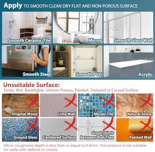 TAILI Shower Mirror Fogless for Shaving,Fogless Mirror for Shower with Tray