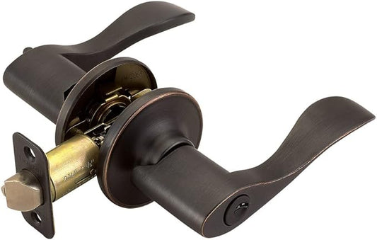 Design House Springdale Keyed Entry Exterior Door Lever Handle Lockset, Oil-Rubbed Bronze, 6.375 in x 1.94 in x 2.625 in, Item 700542