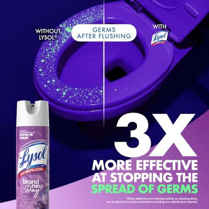 Lysol Disinfectant Spray, Sanitizer, Lavender, 19 oz, 2 Pack