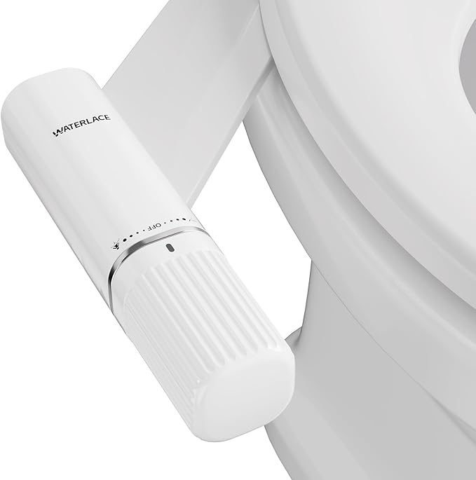 Bidet Attachment for Toilet - Dual Retractable Nozzles Bidet(Hygienic Rear & Feminine Wash) with Adjustable Water Pressure, Ultra Slim Non-Electric Bidet, Easy Installation (White)