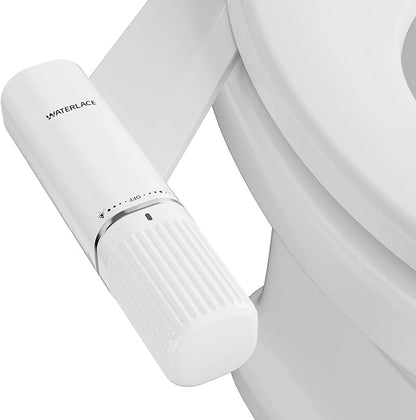 Bidet Attachment for Toilet - Dual Retractable Nozzles Bidet(Hygienic Rear & Feminine Wash) with Adjustable Water Pressure, Ultra Slim Non-Electric Bidet, Easy Installation (White)