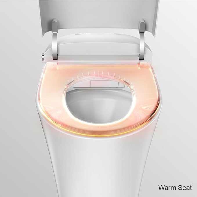 Blossom Smart Toilet with Built-in Bidet, One-Piece Tankless Toilet with Heated Seat, Air Dryer, Auto Flush, Remote Foot Sensor Control, Self-Cleaning Nozzle, Warm Drying