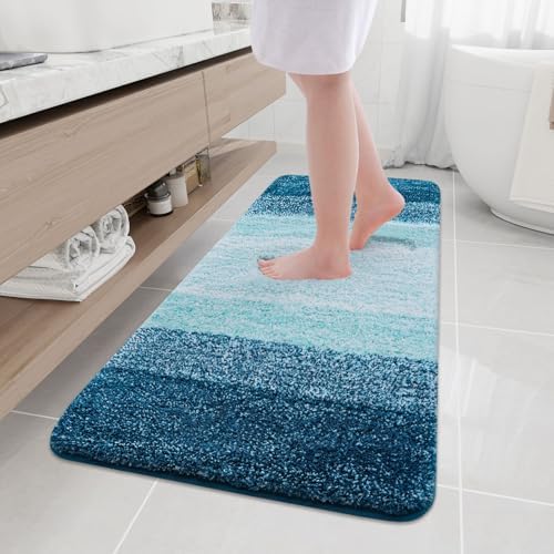 Arotive Microfiber Bathroom Rugs, Shaggy Soft Absorbent Bath Rug, 59x20