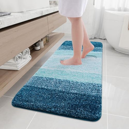 Arotive Microfiber Bathroom Rugs, Shaggy Soft Absorbent Bath Rug, 59x20