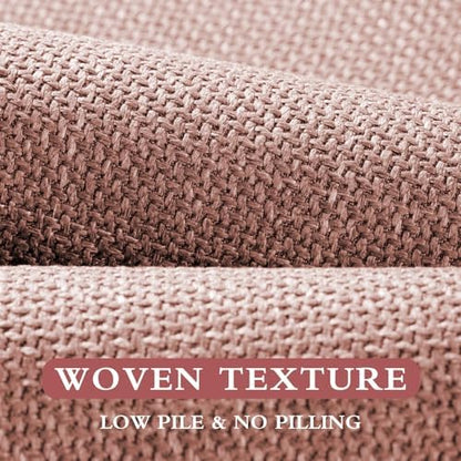 YIHOUSE Bathroom Rugs Thin Bath Mat Sets 5 Pieces Quick Dry,Pink