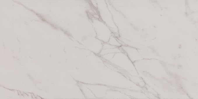 Daltile Costar 12" x 24" Marble Look Porcelain Floor Tile in Matte Calacatta Empire for Kitchen, Bathroom, Living Room Floors