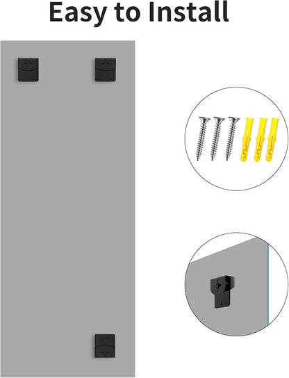 CILIBER Frameless Mirror, 24x60 Mirrors for Wall, Large Bathroom Mirror for Over Sink, Rectangle Frameless Vanity Mirror with Polished Edge, 3mm Tempered Glass, Hangs Horizontally or Vertically
