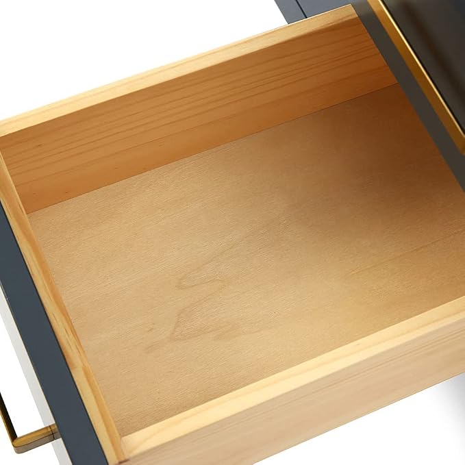 ARIEL Cambridge 36-inch Bathroom Vanity Base Cabinet,Solid Wood, 2 Soft Closing Doors, 5 Dovetail Drawers, Midnight Blue