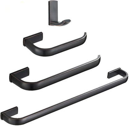 WINCASE Bronze Hardware Accessories Set Oil Rubbed, Bathroom Towel Bar Set Brass 4 Piece Wall Mounted Toilet Paper Towel Holder