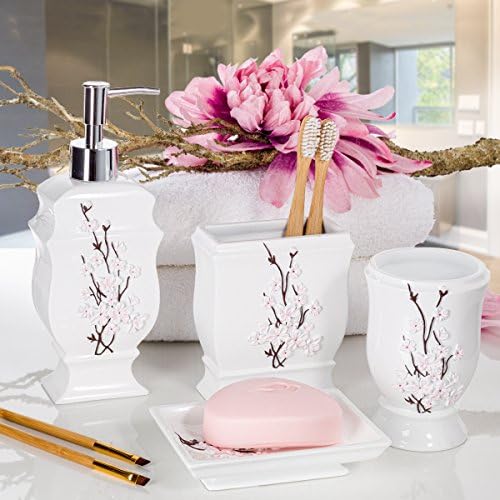 Creative Scents Vanda White Soap Dispenser Bathroom Countertop Lotion Pump