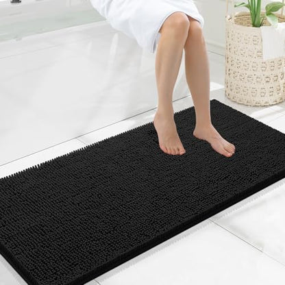 Smiry Bathroom Rugs 47X20, Luxury Chenille Extra Soft Absorbent Bath Mat