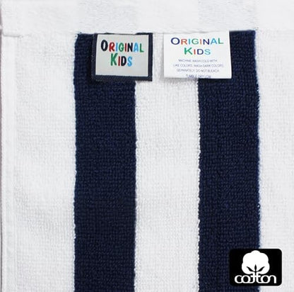 ORIGINAL KIDS Wash Cloths - 100% Cotton Set of 12 Cabana Stripe Washcloths