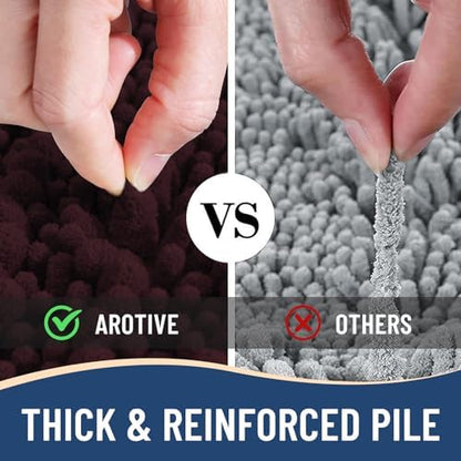 Arotive Bathroom Rugs Mat 30x20, Soft Absorbent Chenille Shaggy Bath Mat