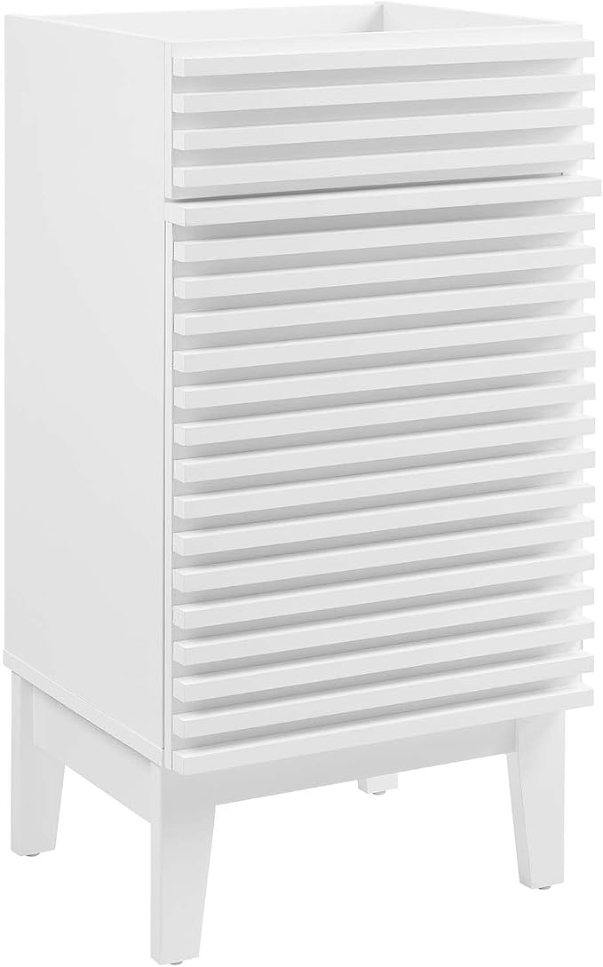 Modway Render 18" Bathroom Vanity in White - Sink Basin Not Included