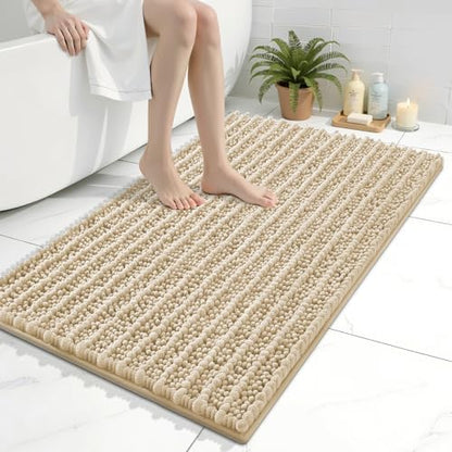 Arotive Bathroom Rugs Mat 36x24, Soft Absorbent Chenille Shaggy Bath Mat
