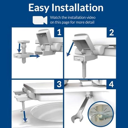 Bemis Alesio II Slow Close Toilet Seat, Easy Clean Hinges and Adjustable Perfect Fit Wood Seat, Made in USA, Elongated, Biscuit