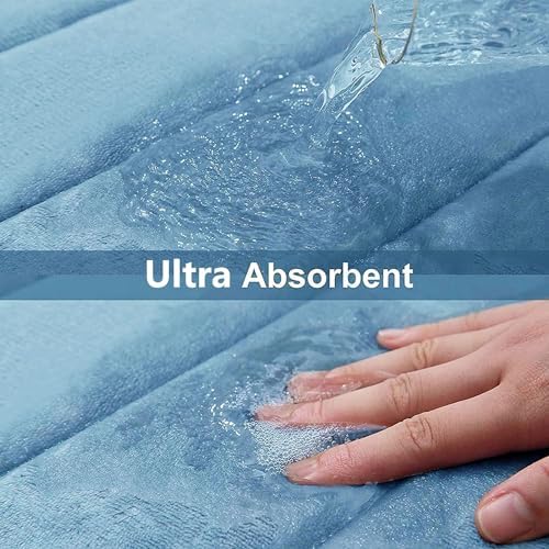 Buganda Memory Foam Bath Mat 47 x 20, Ultra Soft Absorbent Bathroom Rugs