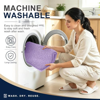 OLANLY Microfiber Bathroom Runner Rugs 70x24, Ultra Soft Bath Mat, Lavender