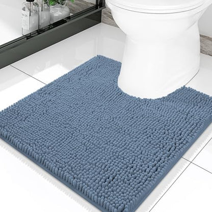 Smiry Toilet Rugs U-Shaped 20x20, Extra Soft Absorbent Contoured Bath Mat