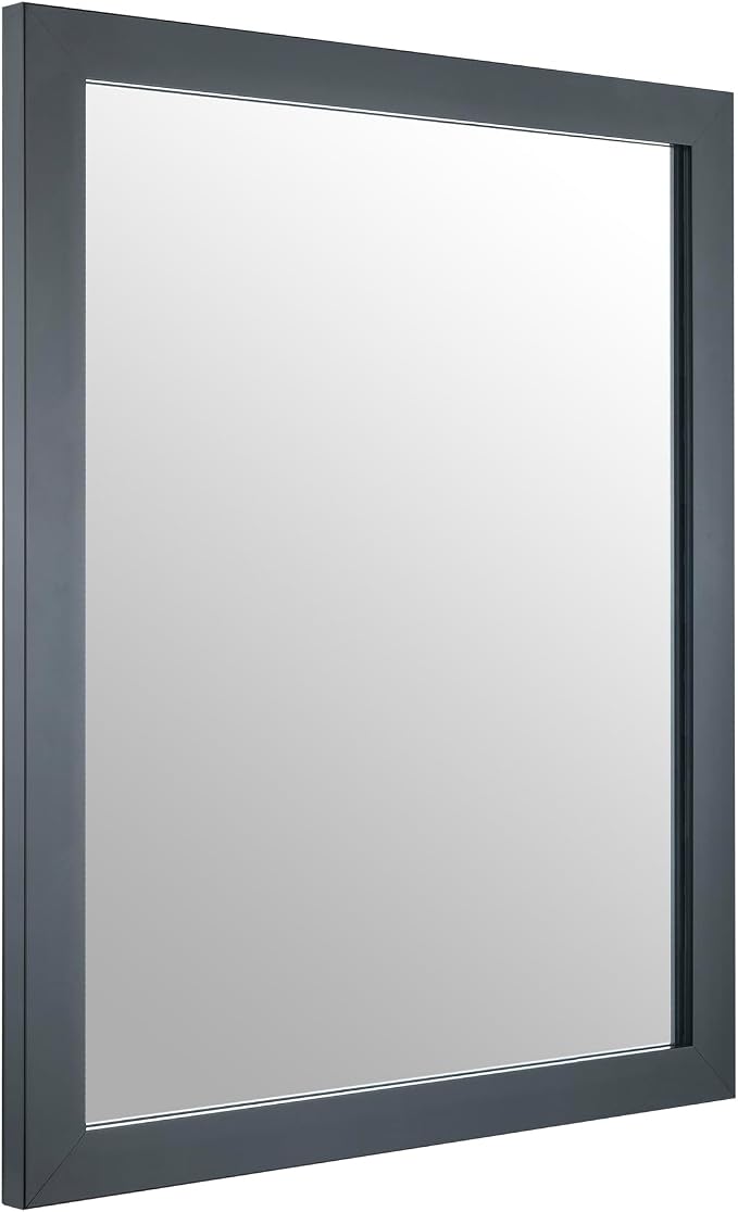 BOMINICA Rectangular Wall Mirror Framed Decorative Mirror 12” x 16” for Bathroom, Living Room, Vanity, Black