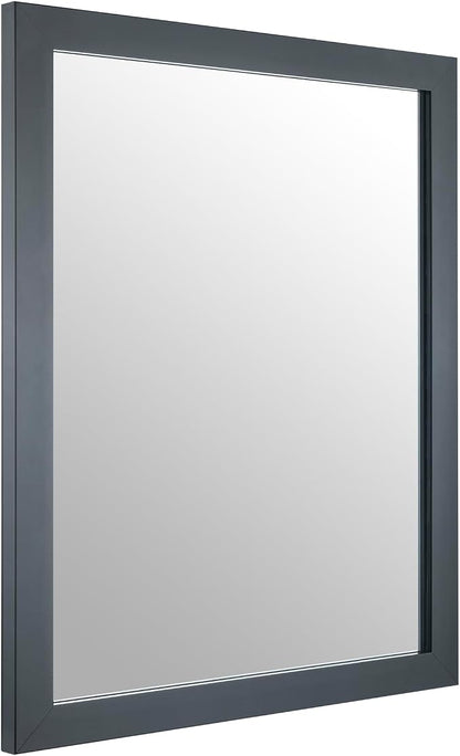 BOMINICA Rectangular Wall Mirror Framed Decorative Mirror 12” x 16” for Bathroom, Living Room, Vanity, Black