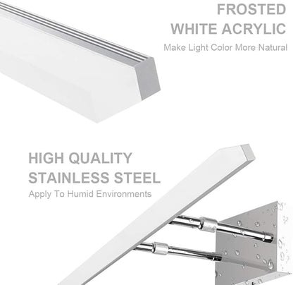 Aipsun 24 inch Modern LED Vanity Lights Adjustable Bathroom Vanity Light Fixtures Chrome Bathroom Light Fixture Over Mirror 5500K