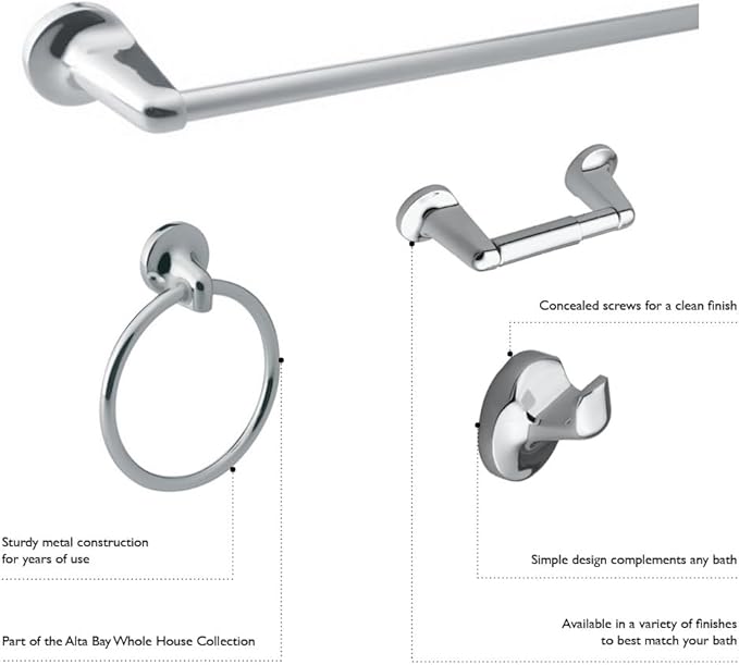 Design House 558643 Ames Transitional Towel Ring Brushed Nickel