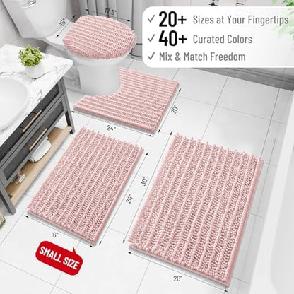 Arotive Bathroom Rugs Mat 30x20, Soft Absorbent Chenille Shaggy Bath Mat