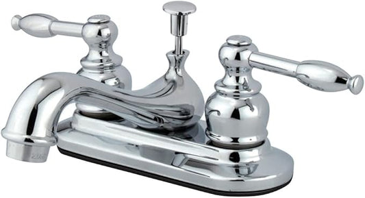 Kingston Brass KB601KL Vintage 4-Inch Centerset Lavatory Faucet, Polished Chrome