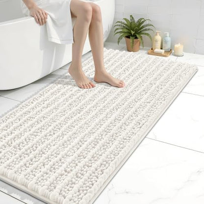 Arotive Bathroom Rugs Mat 40x24, Soft Absorbent Chenille Shaggy Bath Mat
