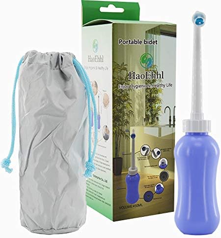 Upside Down Bidet for Postpartum Care, Old People&Child Cleansing.Portable Bidet Sprayer and Travel Bidet with Hand Held Bidet Bottle for Personal Cleansing (M, purple)