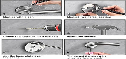 15sets 24inch Brushed Nickel Bathroom Hardware Set, Include 3PCS 24inch Towel Bar, 6PCS Robe Hook, 3PCS Towel Ring, 3PCS Toilet Paper Holder