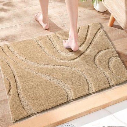 DEXDE Bathroom Rugs Non-Slip Mat for Bathroom Floor Tub Shower, 24x36 Beige