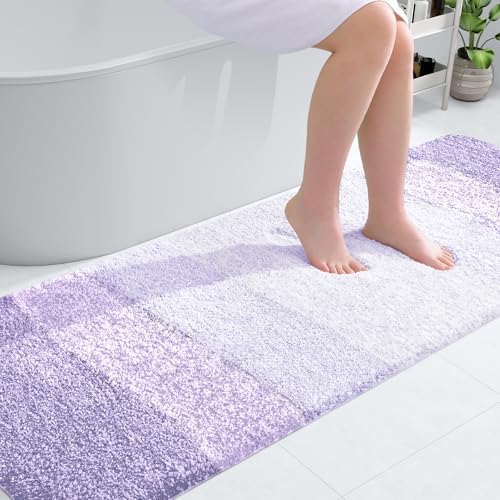 OLANLY Bathroom Runner Rug 70x24, Extra Soft Absorbent Microfiber Bath Rugs