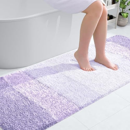 OLANLY Bathroom Runner Rug 70x20, Extra Soft Absorbent Microfiber Bath Rugs