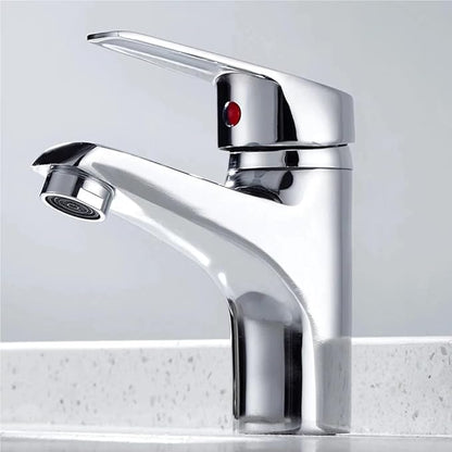 Faucet Chrome Bathroom Basin Single Hole Deck Mount Mixer Kitchen Sink Hot and Cold Water Faucet with G1/2 Hose(Chrome) Faucet