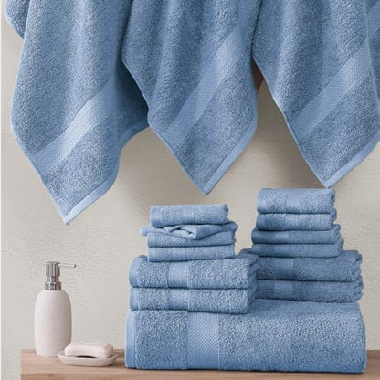 LANE LINEN Towel Set for Bathroom Soft Absorbent Quick Dry - Allure