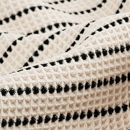 POLYTE 430 GSM Poly Blend Microfiber Quick Dry Waffle Bath Towel Set of 6