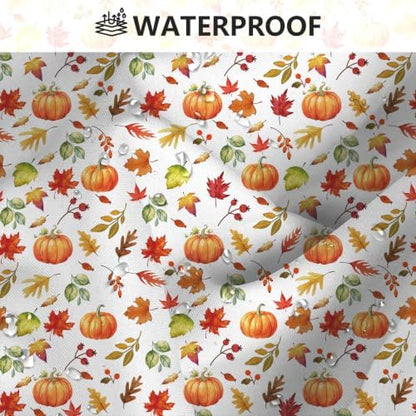 MEHOFOND Fall Shower Curtain Set 4-Piece Thanksgiving Decor Bathroom Set