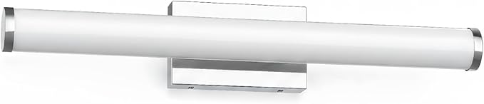 24 Inch Modern LED Vanity Light, Polished Chrome Bathroom Lighting Fixture, 3000K Warm White Light Bar for Mirror (22W, 1760Lumens, CRI>90, ETL Listed)