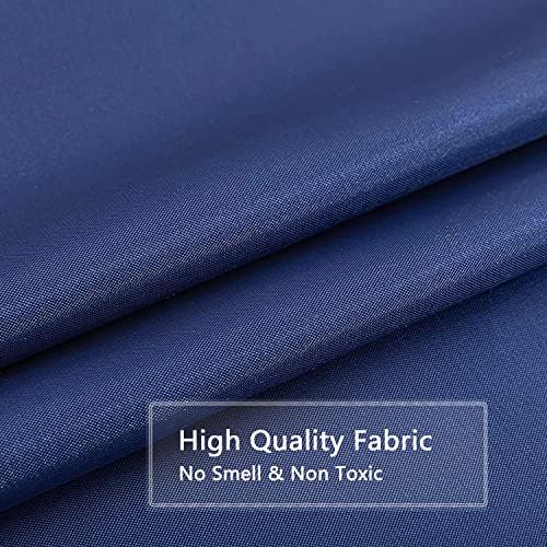 LLSCL Blue Fabric Shower Curtain Liner with Bottom Counterweight, Waterproof Hotel Quality, 72 x 72 Machine Washable