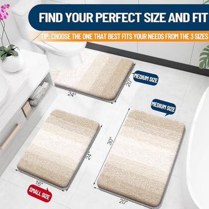 OLANLY Large Bathroom Rugs 44x32, Extra Soft Absorbent Microfiber Bath Rugs